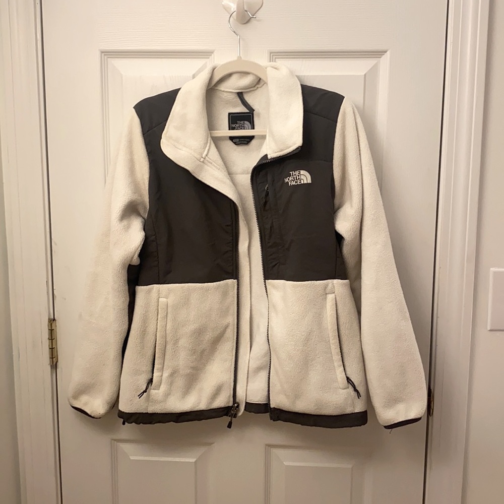 North Face Denali 2 Fleece White Gray M